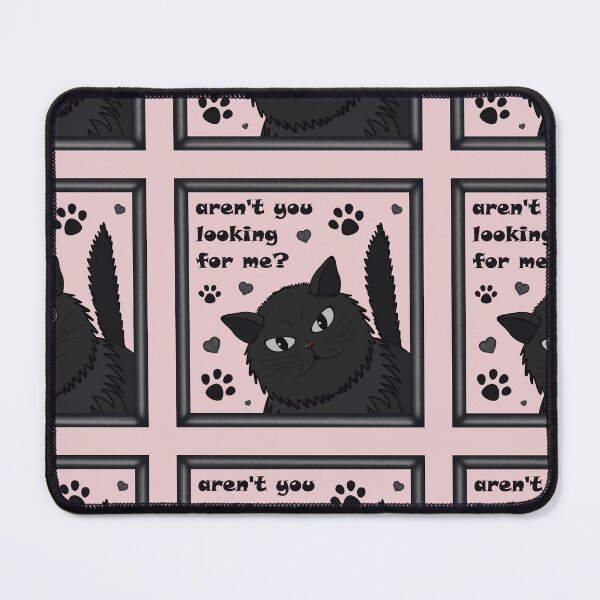 Item preview, Pattern with a frame with a cat and the inscription "Aren't you looking for me?" designed and sold by Cherevan.