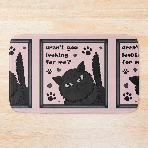 Item preview, Pattern with a frame with a cat and the inscription "Aren't you looking for me?" designed and sold by Cherevan.