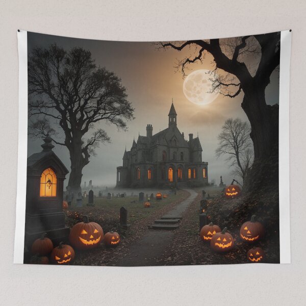 Item preview, Spine-Chilling Spooky Halloween Graveyard designed and sold by EnchantedVista.