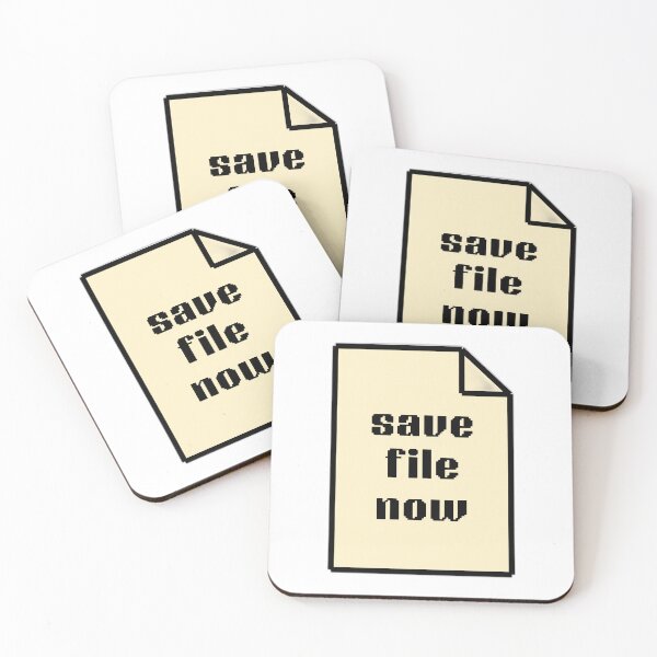 Item preview, save file now graphic designer reminder - pixelated look designed and sold by StudyPuff.