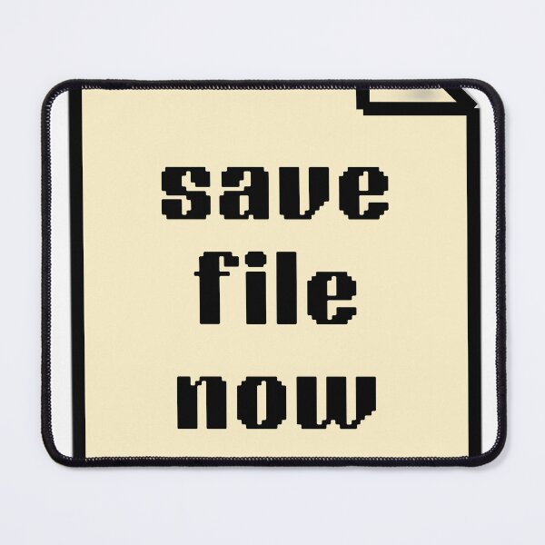 Item preview, save file now graphic designer reminder - pixelated look designed and sold by StudyPuff.