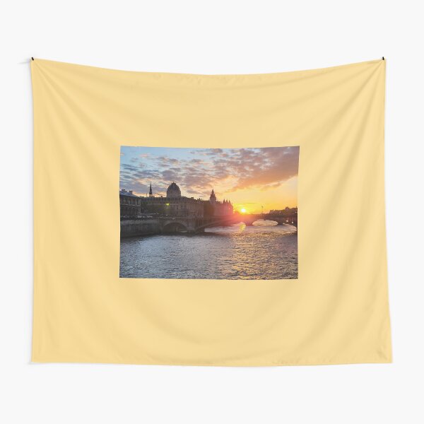 Aperçu de l'œuvre Paris et coucher de soleil sur la Seine créée et vendue par BlackBeret.
