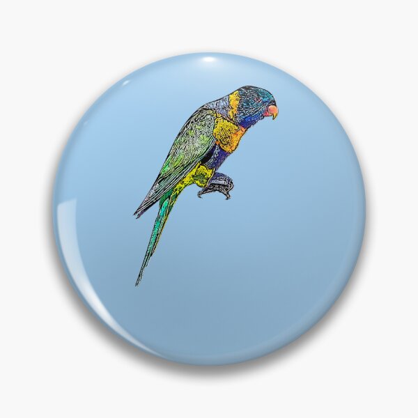 Item preview, Red-collared Rainbow Lorikeet Black Alternate Design  designed and sold by designsasstultd.