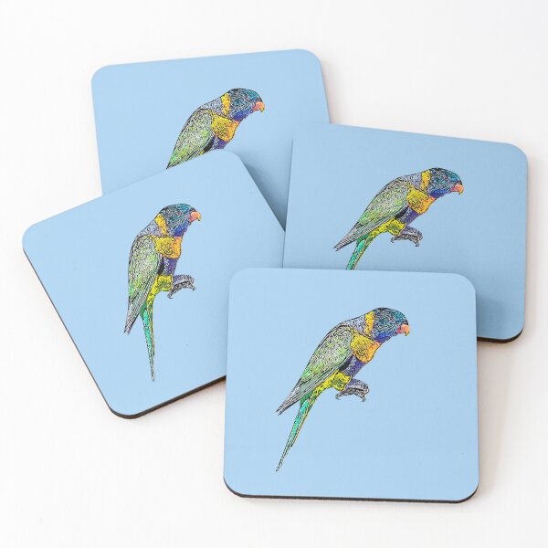 Item preview, Red-collared Rainbow Lorikeet Black Alternate Design  designed and sold by designsasstultd.