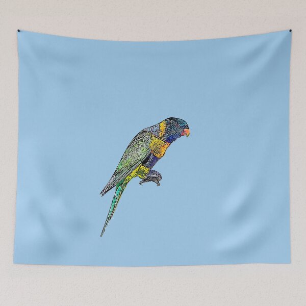 Item preview, Red-collared Rainbow Lorikeet Black Alternate Design  designed and sold by designsasstultd.