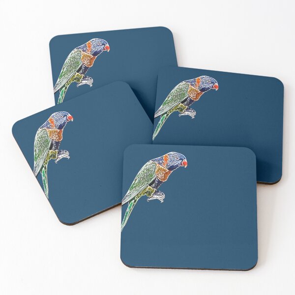 Item preview, Red-collared Rainbow Lorikeet White Alternate Design  designed and sold by designsasstultd.