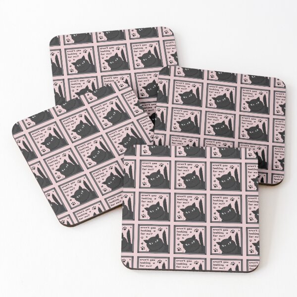 Item preview, Pattern with a frame with a cat and the inscription "Aren't you looking for me?" designed and sold by Cherevan.