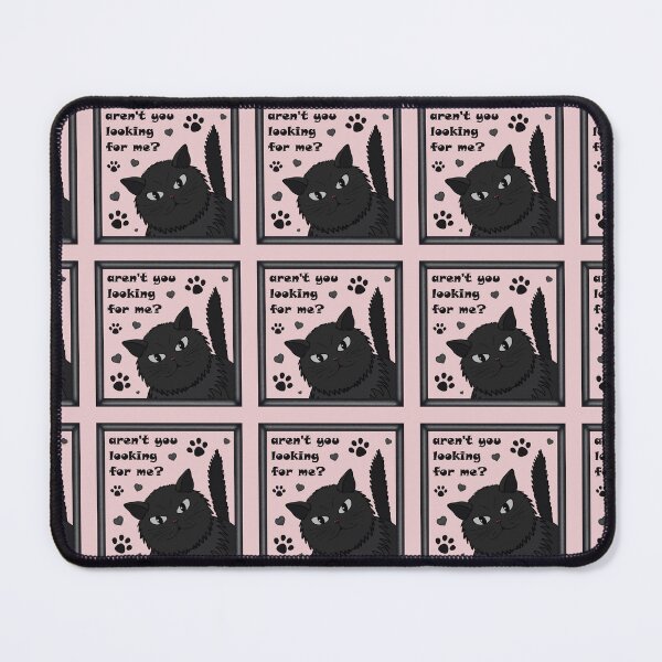 Item preview, Pattern with a frame with a cat and the inscription "Aren't you looking for me?" designed and sold by Cherevan.