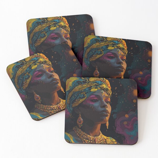 Item preview, painting of a woman with a turban and gold jewelry designed and sold by Teemajestic.