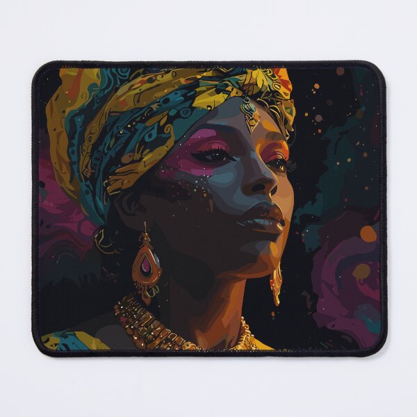 Item preview, painting of a woman with a turban and gold jewelry designed and sold by Teemajestic.