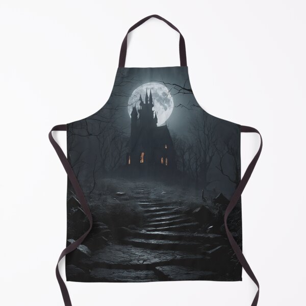 Item preview, Enchanted Haunted House Witch's Den Halloween Full Moon designed and sold by EnchantedVista.