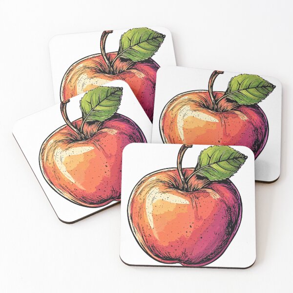 Item preview, Red Apple Tree Fruit Hand Drawn Illustration Food designed and sold by meganohm.