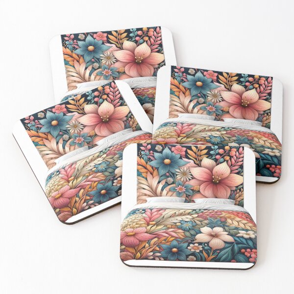 Item preview, Duvet covers with colorful floral bedding and tan flowers designed and sold by Ulykit.