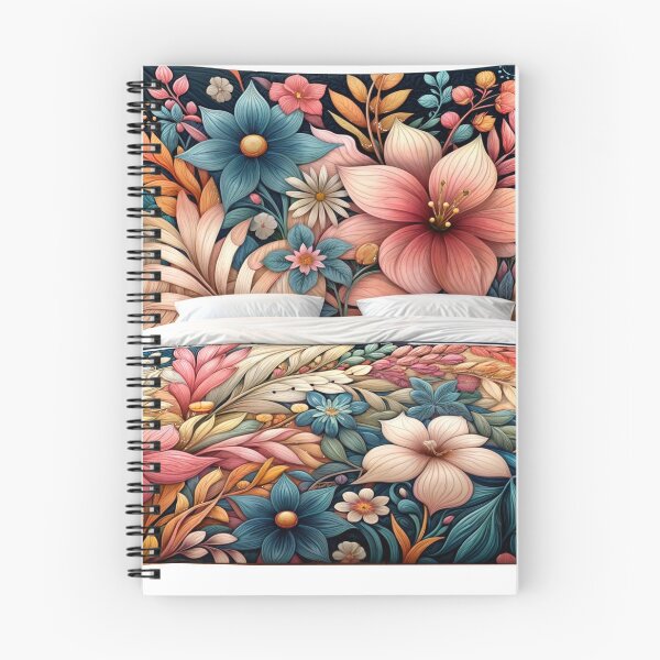 Item preview, Duvet covers with colorful floral bedding and tan flowers designed and sold by Ulykit.