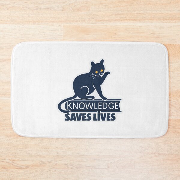 Item preview, Knowledge Saves Lives Veterinary Cat and Book Design designed and sold by NiftyWrx.