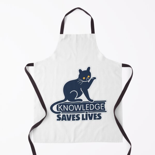 Item preview, Knowledge Saves Lives Veterinary Cat and Book Design designed and sold by NiftyWrx.