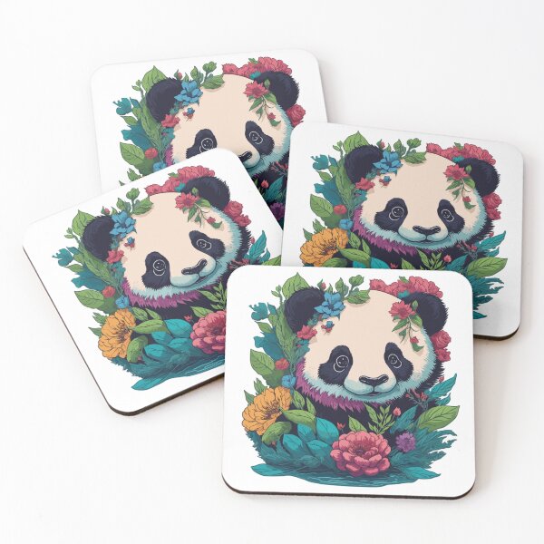Item preview, Panda Cub with a Splash of Flowers designed and sold by FocusChillax.