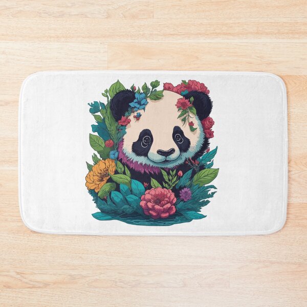 Item preview, Panda Cub with a Splash of Flowers designed and sold by FocusChillax.