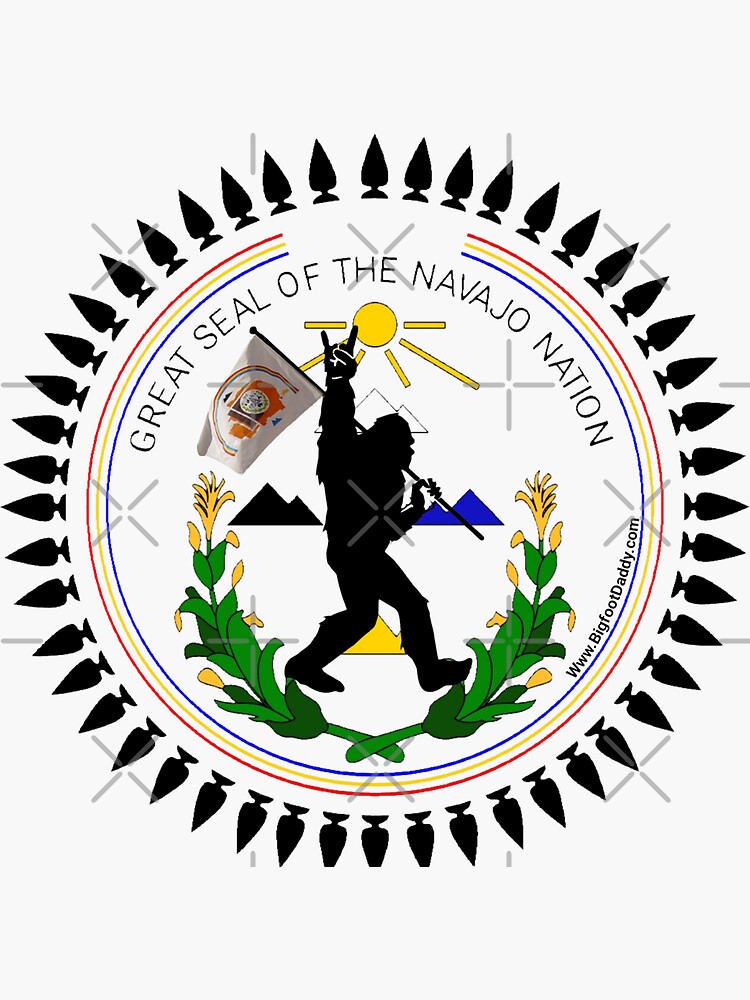 Thumbnail 3 of 3, Sticker, Navajo Nation Bigfoot Friends designed and sold by NativeGraffix.
