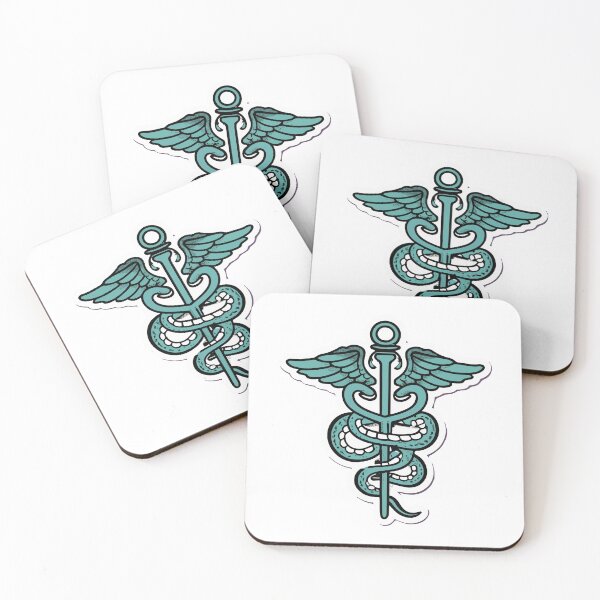 Item preview, Veterinary Caduceus with Coiling Snake designed and sold by NiftyWrx.