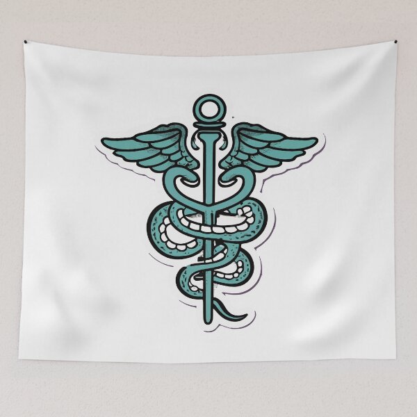 Item preview, Veterinary Caduceus with Coiling Snake designed and sold by NiftyWrx.