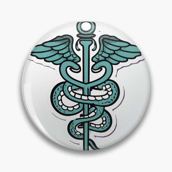 Item preview, Veterinary Caduceus with Coiling Snake designed and sold by NiftyWrx.