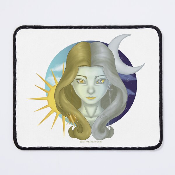 Item preview, Mystic woman with sun and moon designed and sold by AssortedDrawings.