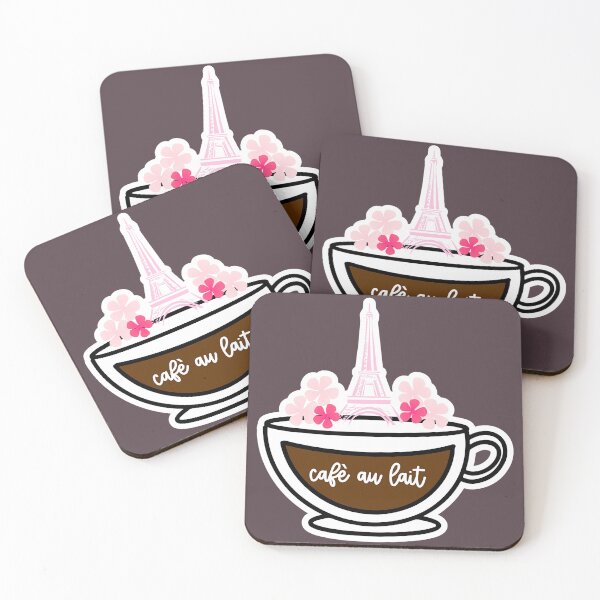 Item preview, Cafe Au Lait Cute French Quote designed and sold by Renata illustrata.
