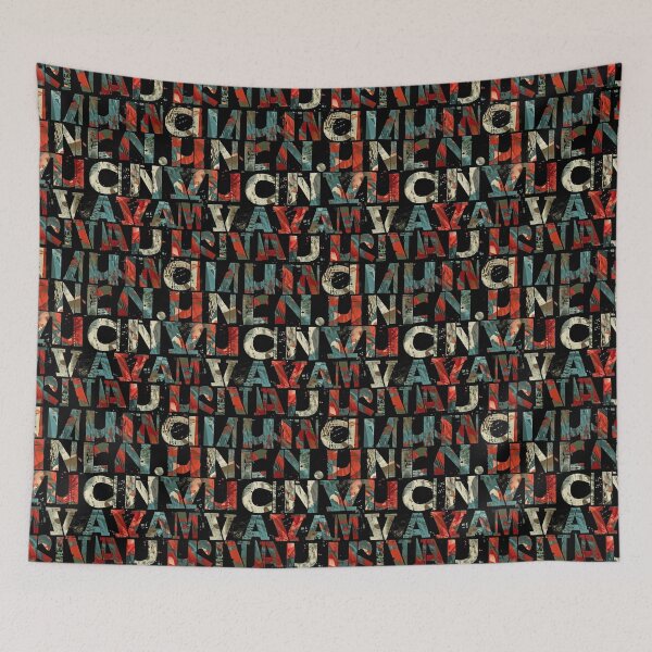 Item preview, Distressed Letters Pattern designed and sold by sheprint.