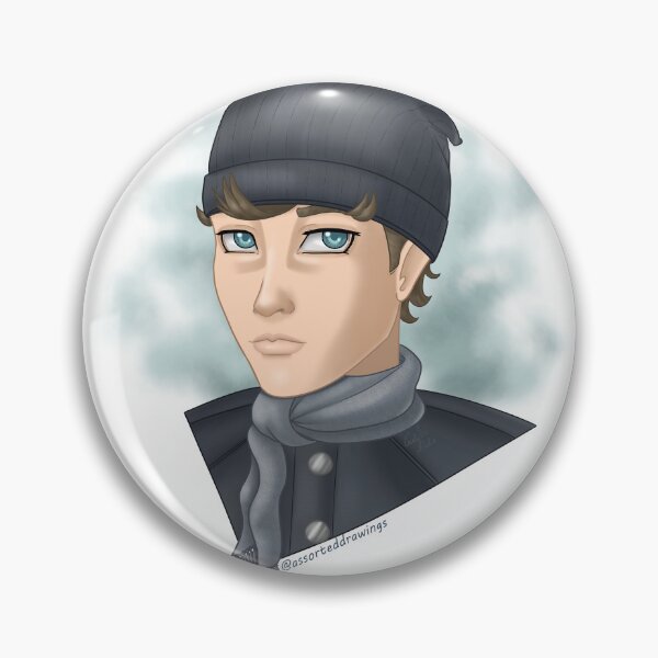 Item preview, Men with a winter hat and a scarf designed and sold by AssortedDrawings.