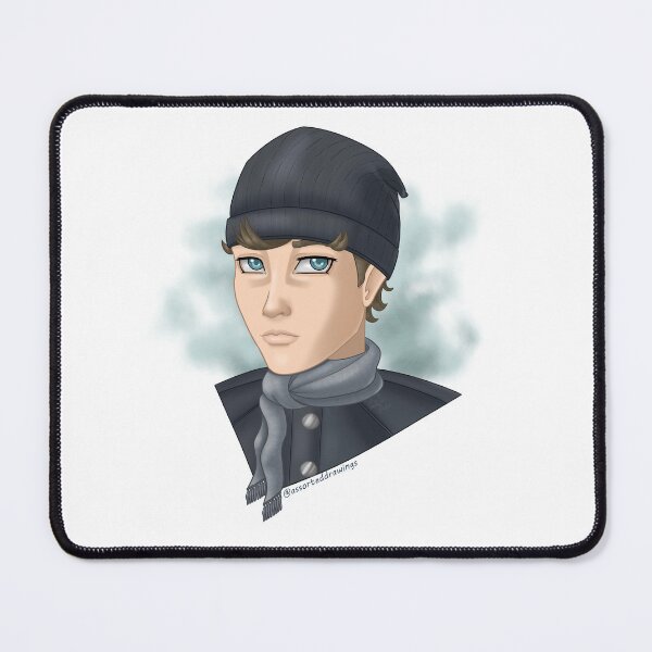 Item preview, Men with a winter hat and a scarf designed and sold by AssortedDrawings.