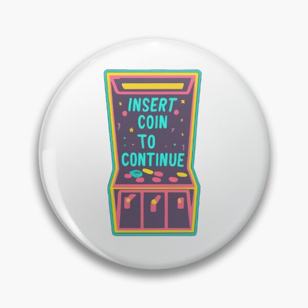 Item preview, Vintage Arcade Neon Glow - Insert Coin to Continue designed and sold by NiftyWrx.