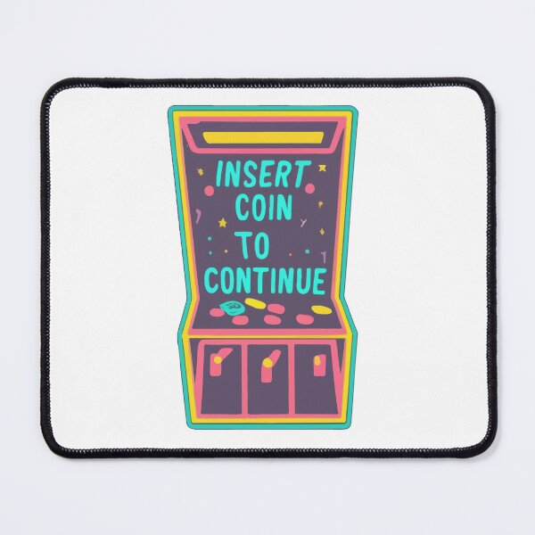 Item preview, Vintage Arcade Neon Glow - Insert Coin to Continue designed and sold by NiftyWrx.