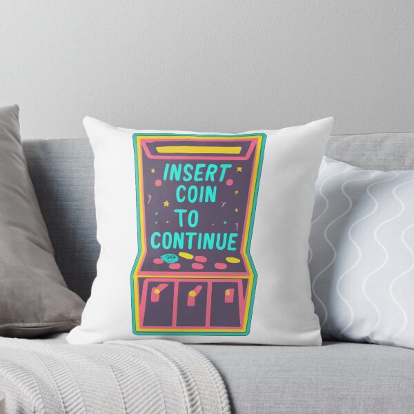 Item preview, Vintage Arcade Neon Glow - Insert Coin to Continue designed and sold by NiftyWrx.