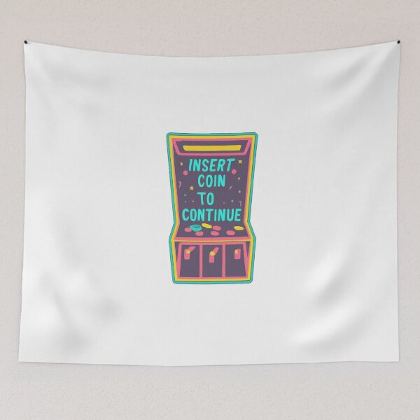 Item preview, Vintage Arcade Neon Glow - Insert Coin to Continue designed and sold by NiftyWrx.