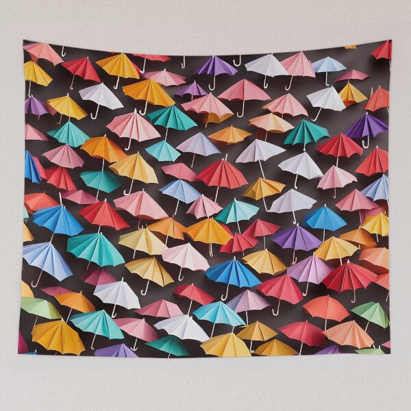 Item preview, Origami Art - Canopy of Colours: A Sea of Umbrellas designed and sold by ArtfulFolds.