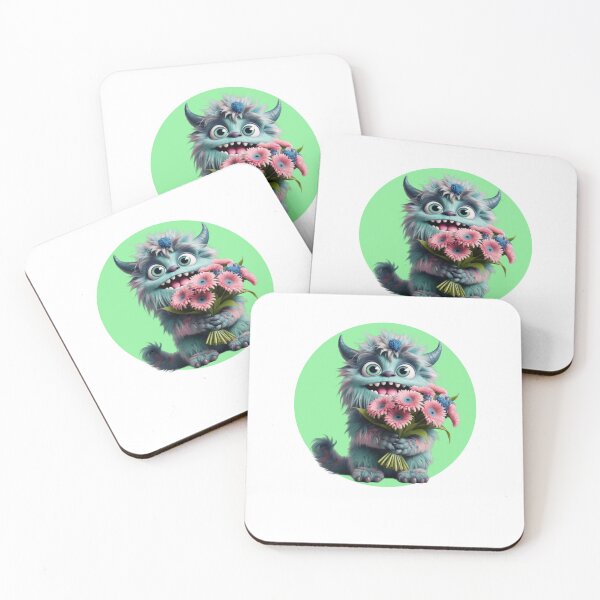 Item preview, Furry . Monster with a bouquet of flowers  designed and sold by EmeraldCauldren.