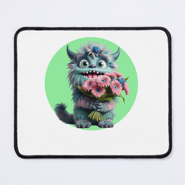 Item preview, Furry . Monster with a bouquet of flowers designed and sold by EmeraldCauldren.