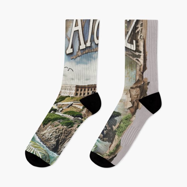 Item preview, Alcatraz California - Vintage San Francisco Travel Art designed and sold by Emaga Digital Studio.