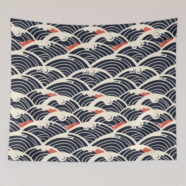 Item preview, Seamless Pattern With Minimalistic Wave Motifs   designed and sold by kuralesya.