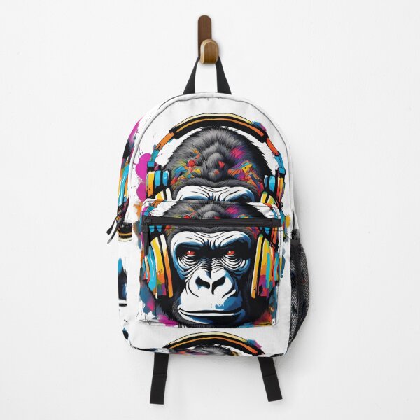 Item preview, Multi coloured tattoo steam punked Gorilla design - 6 on white background designed and sold by Elizabeth-Banks.