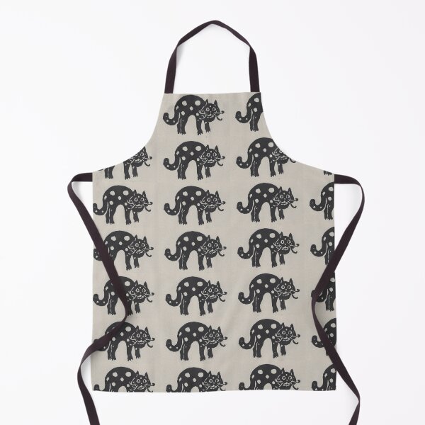 Item preview, Happy black cat lino print designed and sold by CrittersByLola.