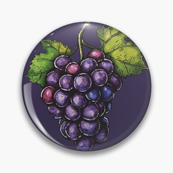 Item preview, Purple Grapes Fruit Hand Drawn Illustration Food designed and sold by meganohm.