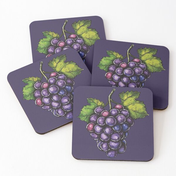 Item preview, Purple Grapes Fruit Hand Drawn Illustration Food designed and sold by meganohm.