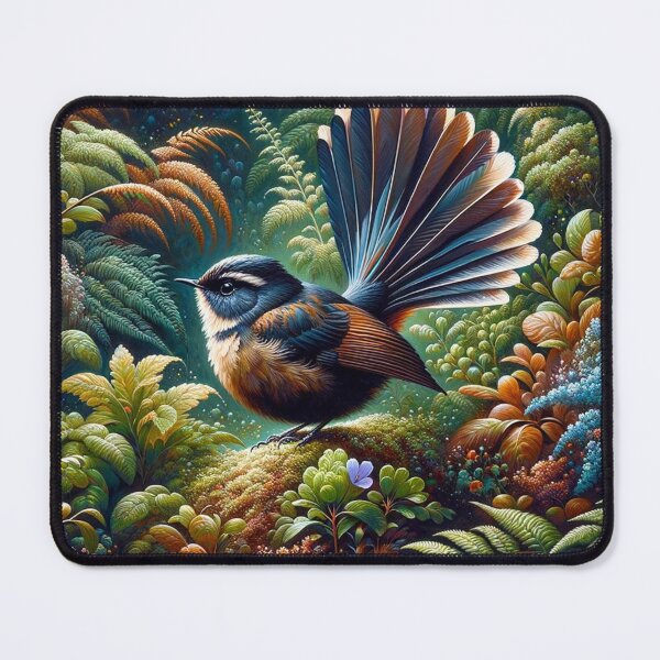 Item preview, Moss and Feather-Piwakawaka Fantail designed and sold by ZenFlowTaiChi.