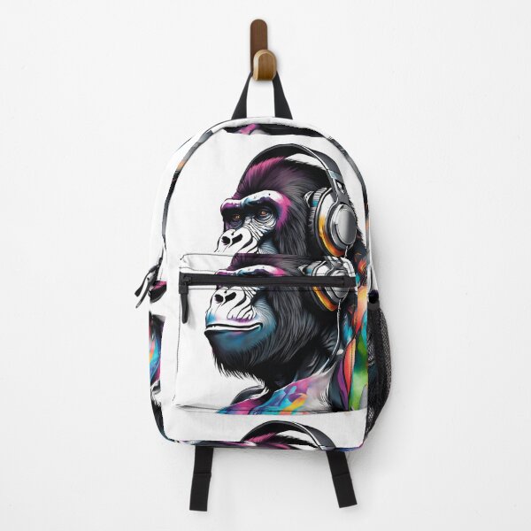 Item preview, Multi coloured tattoo steam punked Gorilla design - 8 on White Background designed and sold by Elizabeth-Banks.