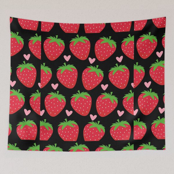 Item preview, Strawberry And Heart Pattern designed and sold by RedPumpFlash.