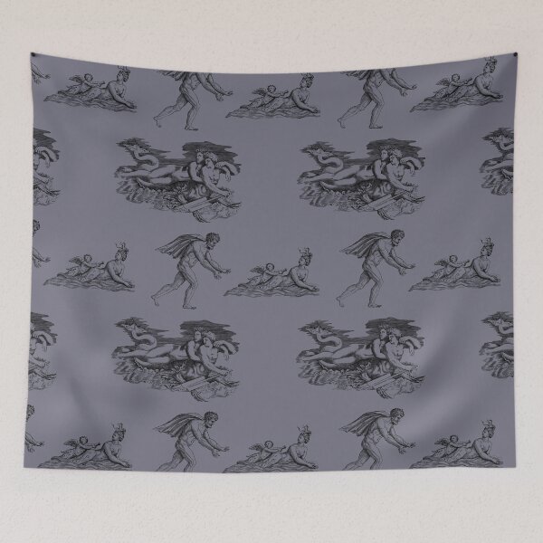 Item preview, "Chasing the Naiad" Repeating Print in blue-magenta designed and sold by MaximusWozza.
