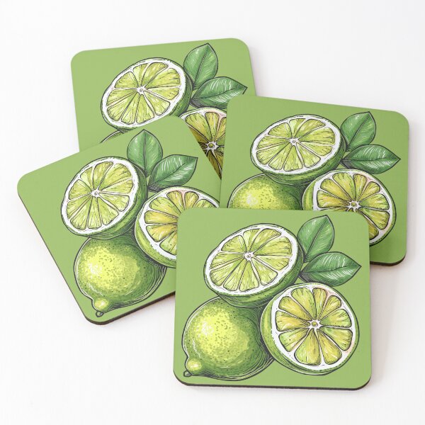Item preview, Lime Green Citrus Fruit Hand Drawn Illustration Food designed and sold by meganohm.