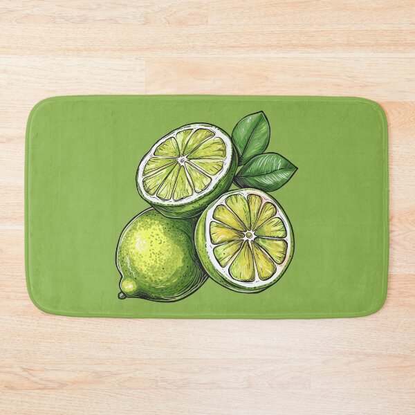 Item preview, Lime Green Citrus Fruit Hand Drawn Illustration Food designed and sold by meganohm.